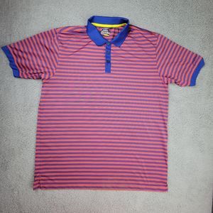 Jack Nicklaus Mens Polo Shirt Adult XXL Blue and Orange Golf Stay Dri